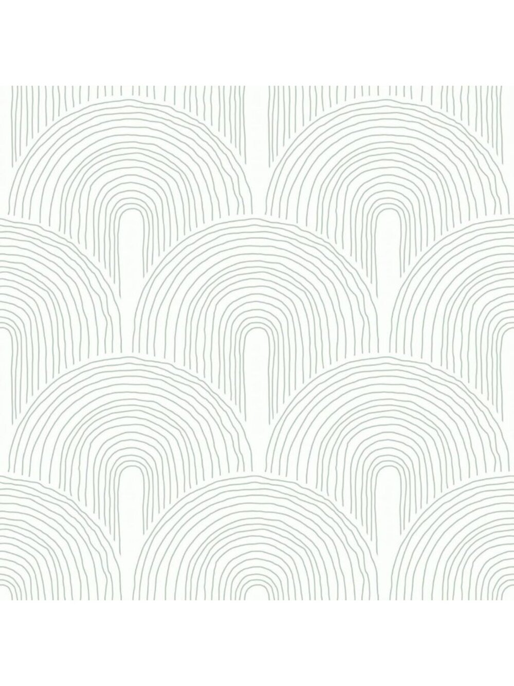 Green Geometric Peel and Stick Wallpaper - Boho Minimalist Art Deco Design